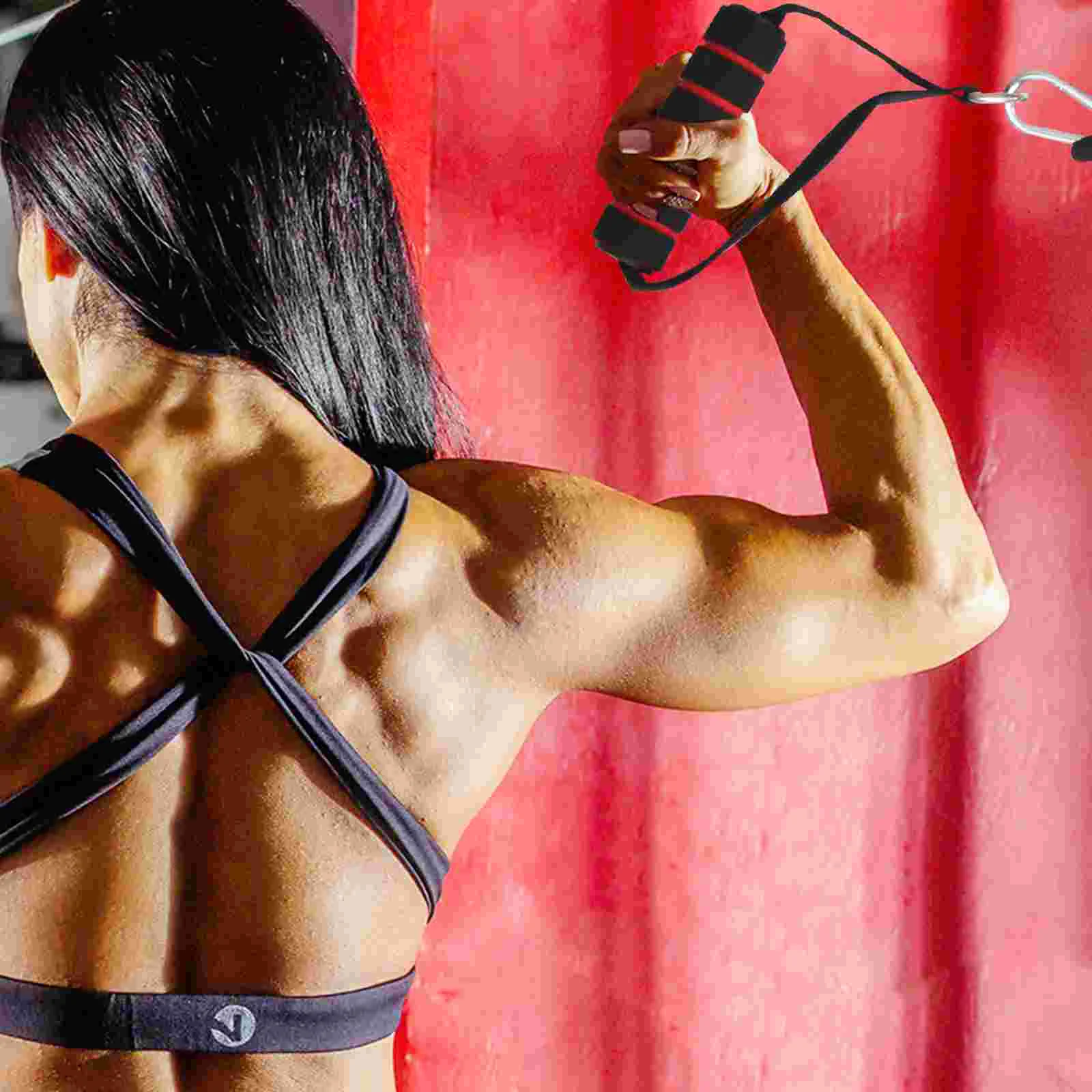 Ручка для фитнеса система шкивов веревки насадка вытягивания трицепса эспандер