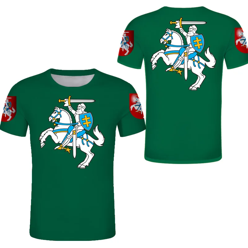 

Lithuania Custom DIY Tshirts Lietva Nation Flag Lover Tee Shirt Customize LIETUVA LT Country Team parent-child Men Clothing