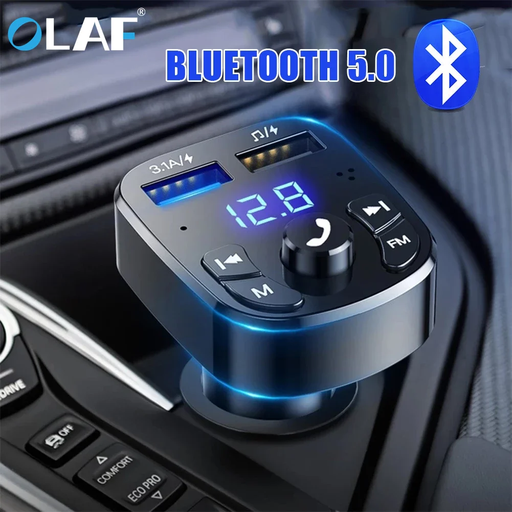 Автомобильный FM-трансмиттер Olaf Bluetooth 5 0 Громкая связь автомобильный комплект