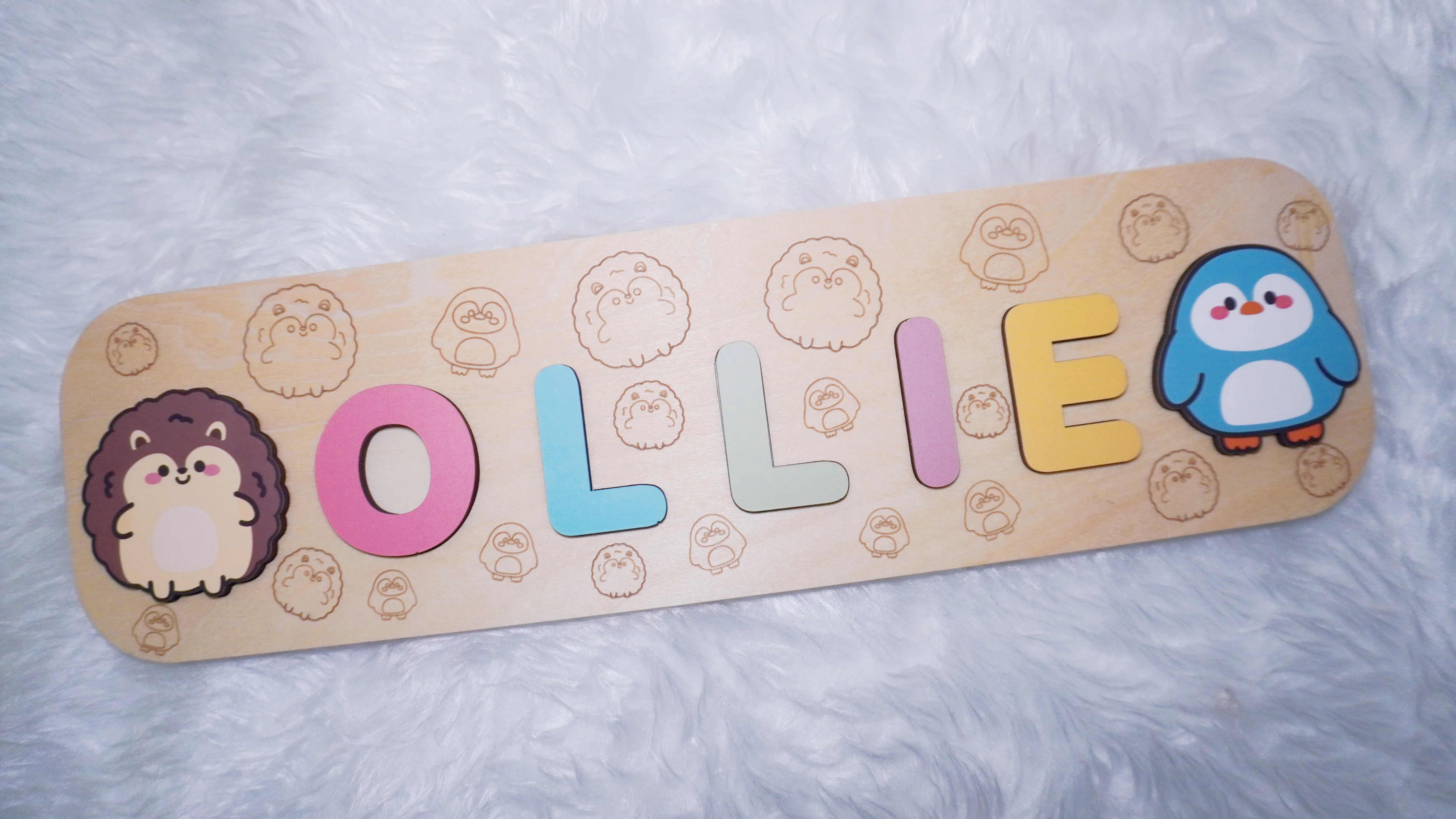 

Premium Handcrafted Wooden Personalized Name Puzzle for Kids ,1st Birthday Gift - Early Learning Toy-Customizable Name Puzzles