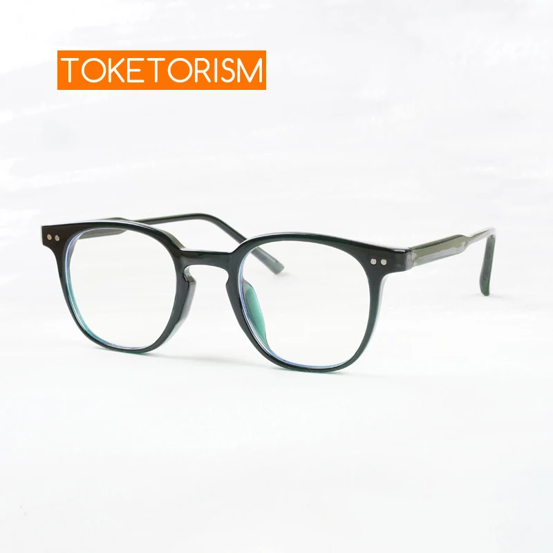 

Toketorism Designer Quality Acetate Glasses Men's Square Eyeglasses Prescription Frames Myopia Optical Eyewear 2181B