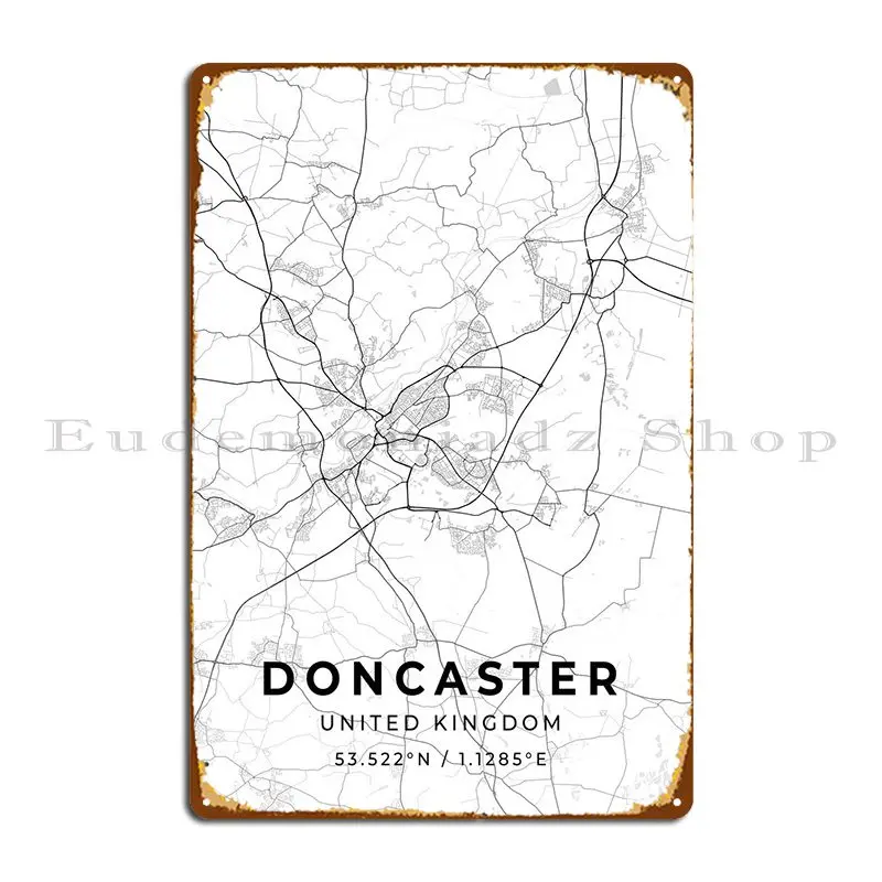 

Металлический плакат Doncaster Uk для кинотеатра, гостиной, печатный дизайн, оловянный плакат