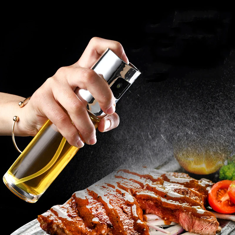

100ML Glass Bowl BBQ Olive Oil Spray Diffuser For Kitchen Dispenser Bottle Squirt Container Vinegar Soy Sauce Fuel Injection Pot