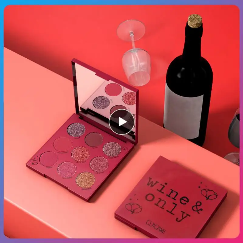 

GUICAMI 9 Colors Glitter Eye Shadow Palette Pigmented Powder Shimmer Eye Shadow Powder Matte Glitter Eyeshadow Makeup Set