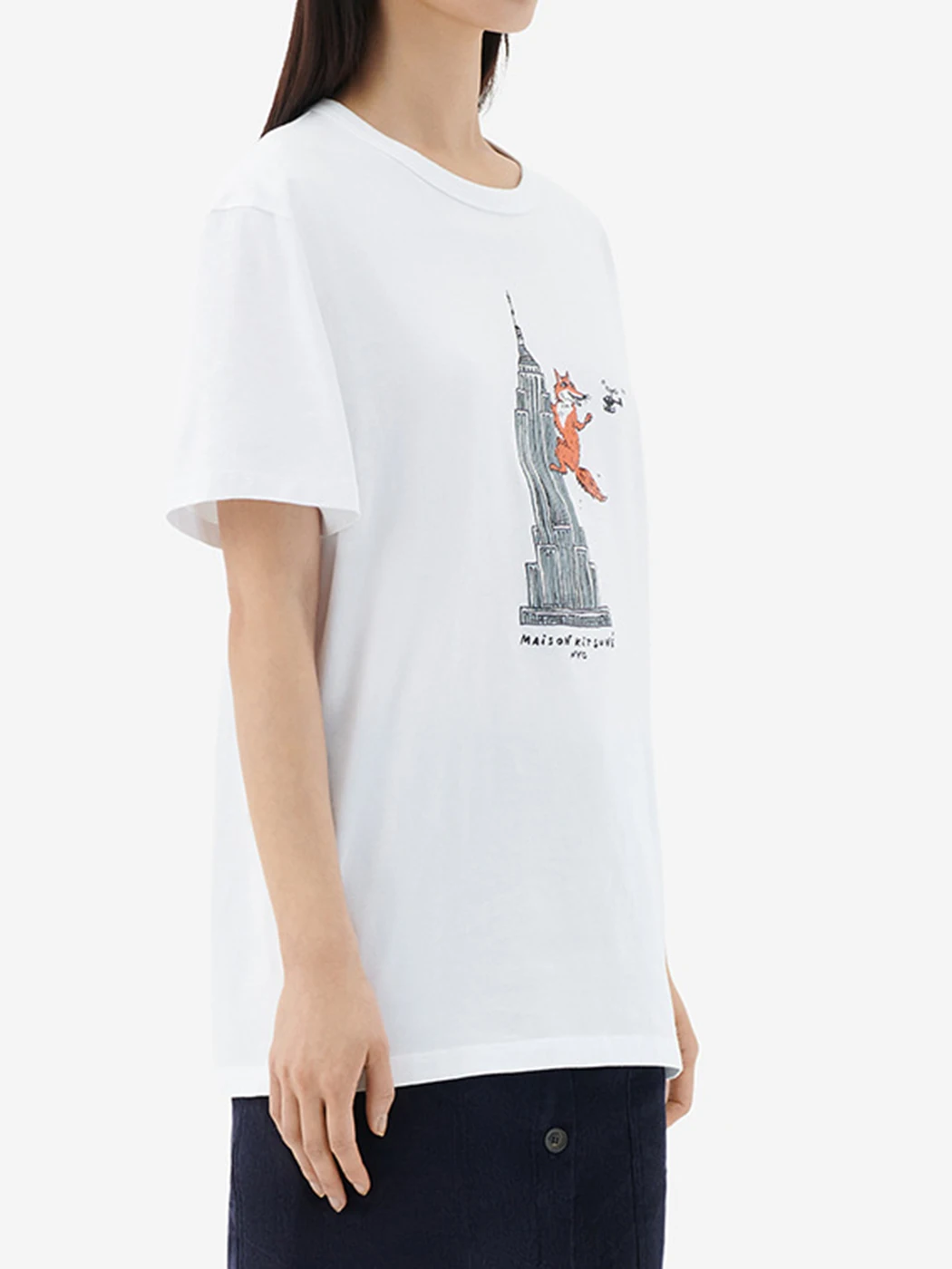 

Модная женская футболка с принтом лисы, лето 2022, корейские футболки, футболка с коротким рукавом, роскошные женские повседневные топы, футбо...