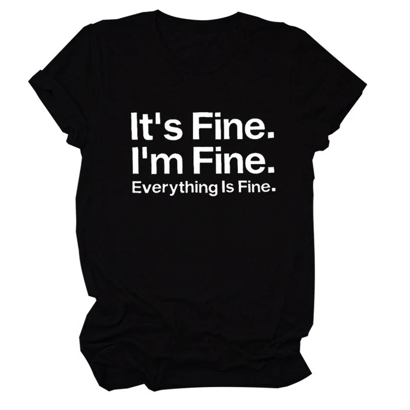 

Женская футболка с коротким рукавом I'm Fine