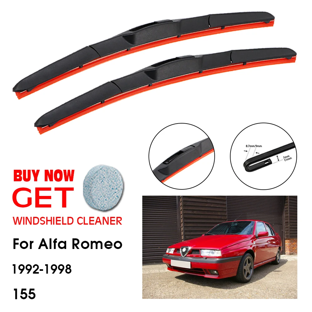 

Car Wiper Blade For Alfa Romeo 155 21"+19" 1992-1998 Front Window Washer Windscreen Windshield Silica Gel Blades Accessories