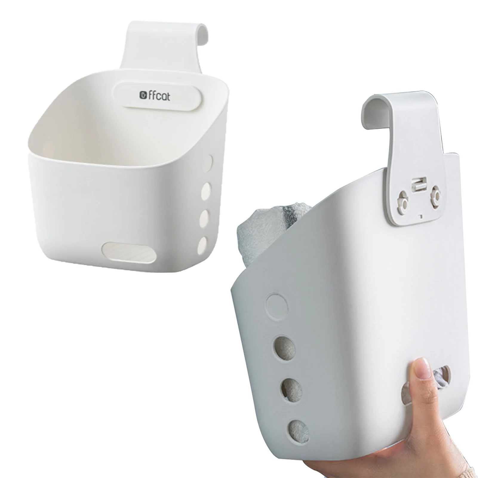 

Пластиковая корзина для хранения, подвесные корзины для хранения с крючками, пластиковая корзина для хранения с крючками и дренажными отве...