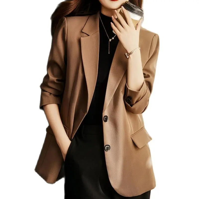 Korean autumn sports jacket women's oversized clothing Plaid sports jacket office women's jacket spring oversized clothing