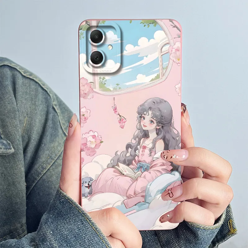 Чехол для телефона Samsung Galaxy A06 SM-A065 мягкий силиконовый чехол с милой росписью