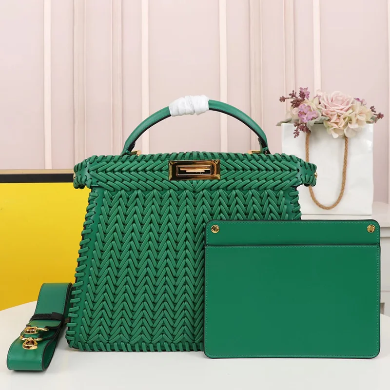 New Vintage Handwoven Leather Handbag Fashion Women's Bag Designer Shoulder Bag High Capacity Crossbody Bag 2023 Shopping Bag