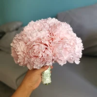 pink poney wedding bouquet rhinestones bouquet for birde bouquet fleur artificielle wedding centerpieces