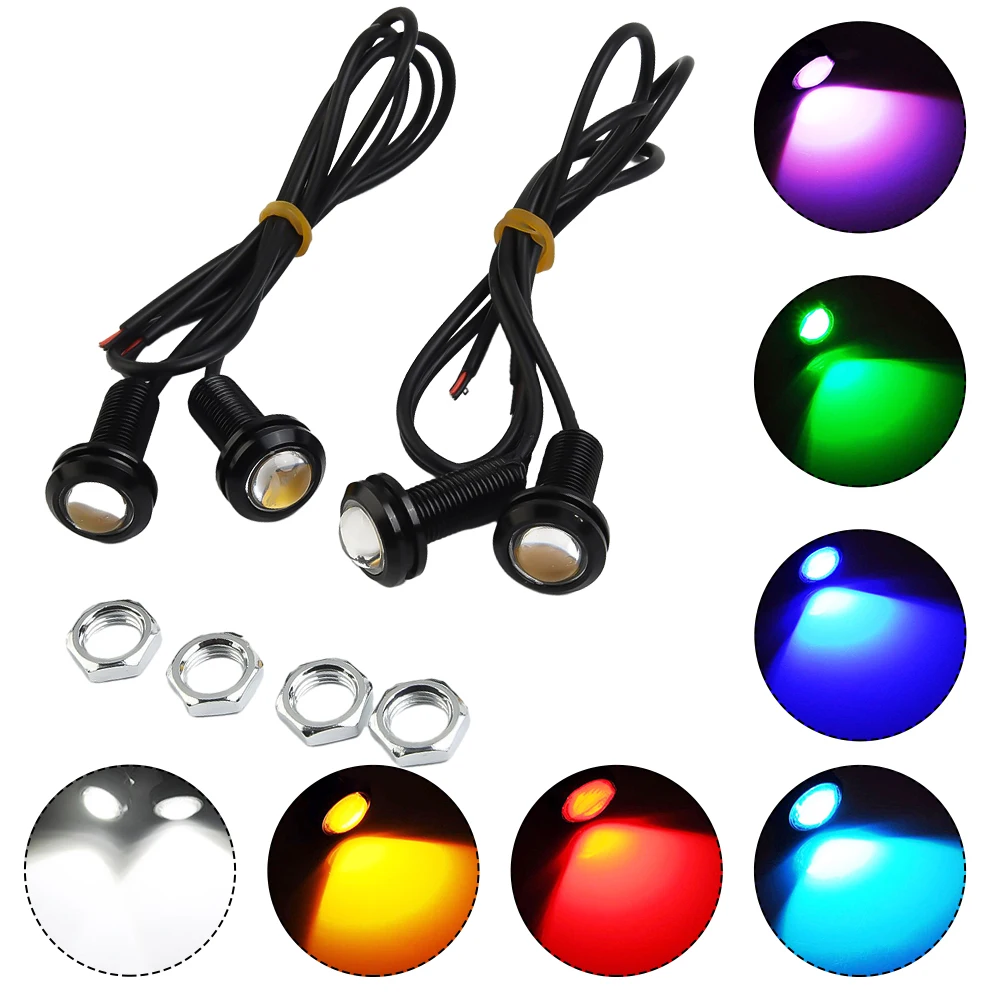 

4Pcs Car LED Daytime Running Lights Motorcycle Backup Reversing Parking Signal DRL Automobiles Lamps