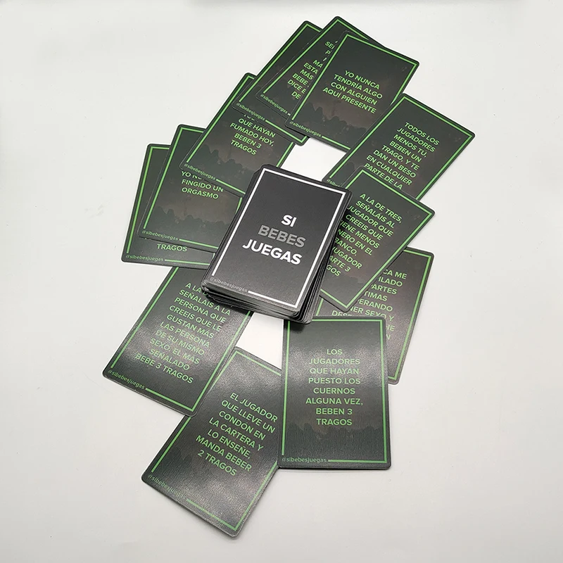 New Arrival Paper Board Game Drinking Cards In Spanish For Party |