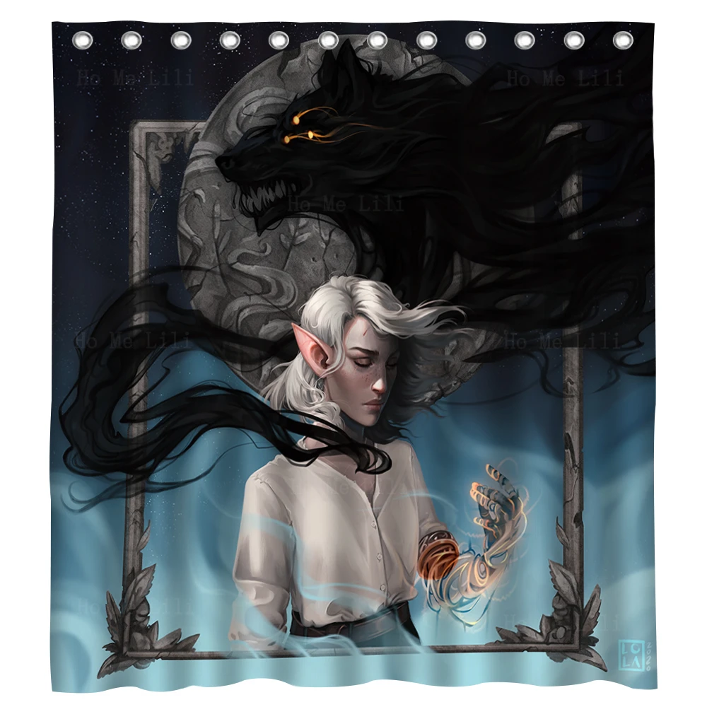 

Fantasy Character Hell Elf Religious Judge Witch Ranni Guilty Gear Dark Souls Art Shower Curtain By Ho Me Lili Bathroom Decor