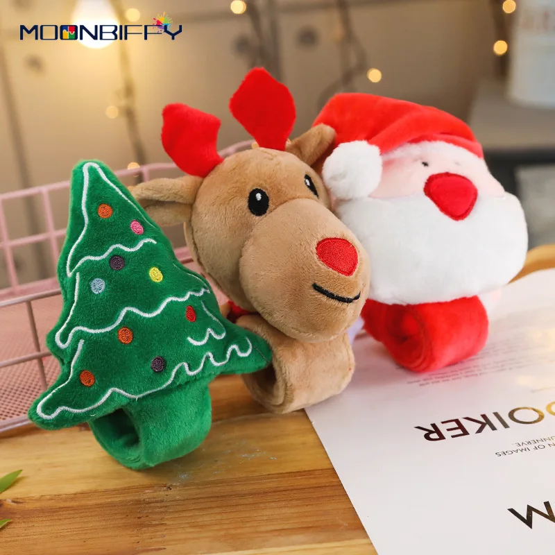 

Christmas Tree Santa Claus Elk Doll Children's Holiday Gift Christmas Decoration Cute Cartoon Bracelet Christmas Plush Toy Doll