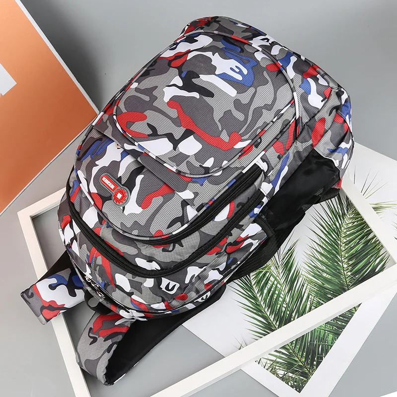 2023 New Backpack Waterproof Oxford Cloth Backpack Junior High School Students Large Capacity Light Kids School Bags School Bags