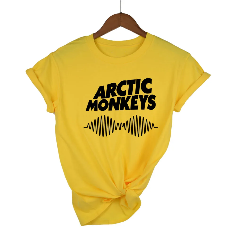 ARCTIC MONKEYS звуковая волна футболка с принтом женская коротким рукавом и круглым