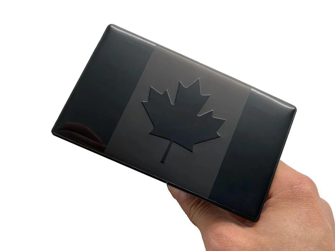 

1 Pieces Black Canadian Flag Canada Maple Leaf Emblem Stickers Car Gadget Accessories Car Fender Trunk Tailgate Badge