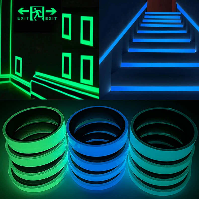 

Luminous Tape 3M Glow In The Dark Self Adhesive Sticker Emergency Logo Safety Warning Security Stair Fluorescent Tape Home Decor