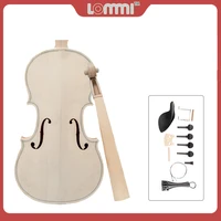 lommi diy 44 full size violin kit natural solid wood acoustic fiddle spruce top maple back neck tailpiece ebony fingerboard set