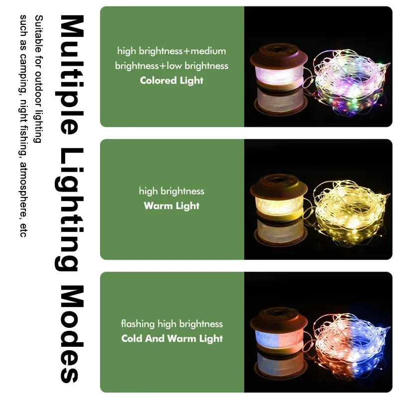 Портативный фонарь для кемпинга длинные светодиодные гирлянды 20 м