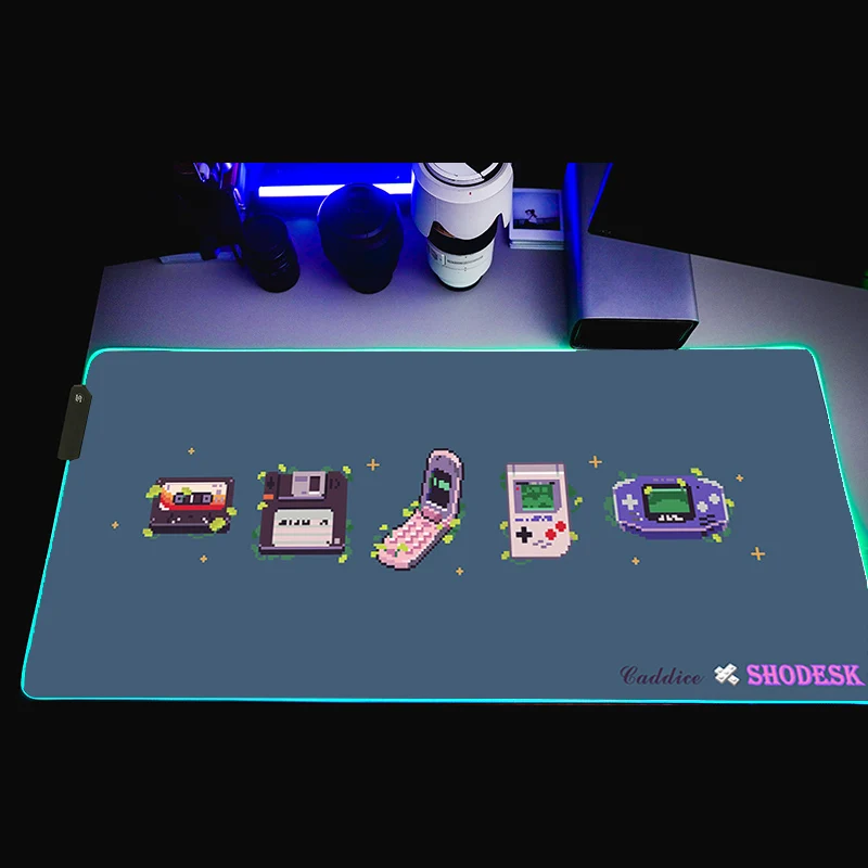 

Large RGB Mouse Pad XXL Gaming Mousepad LED Mause Pad Gamer Kawaii Blue Mouse Carpet Big Mause Pad PC Desk Mat Pad with Backlit