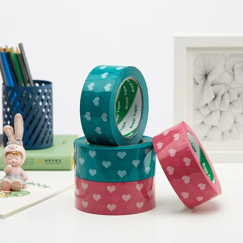 

4.5cm 100m Cartoon Cute Patterns High Adhesive Tape Letter Print Packing Tape High Viscosity High Strength Decorate DIY Tape