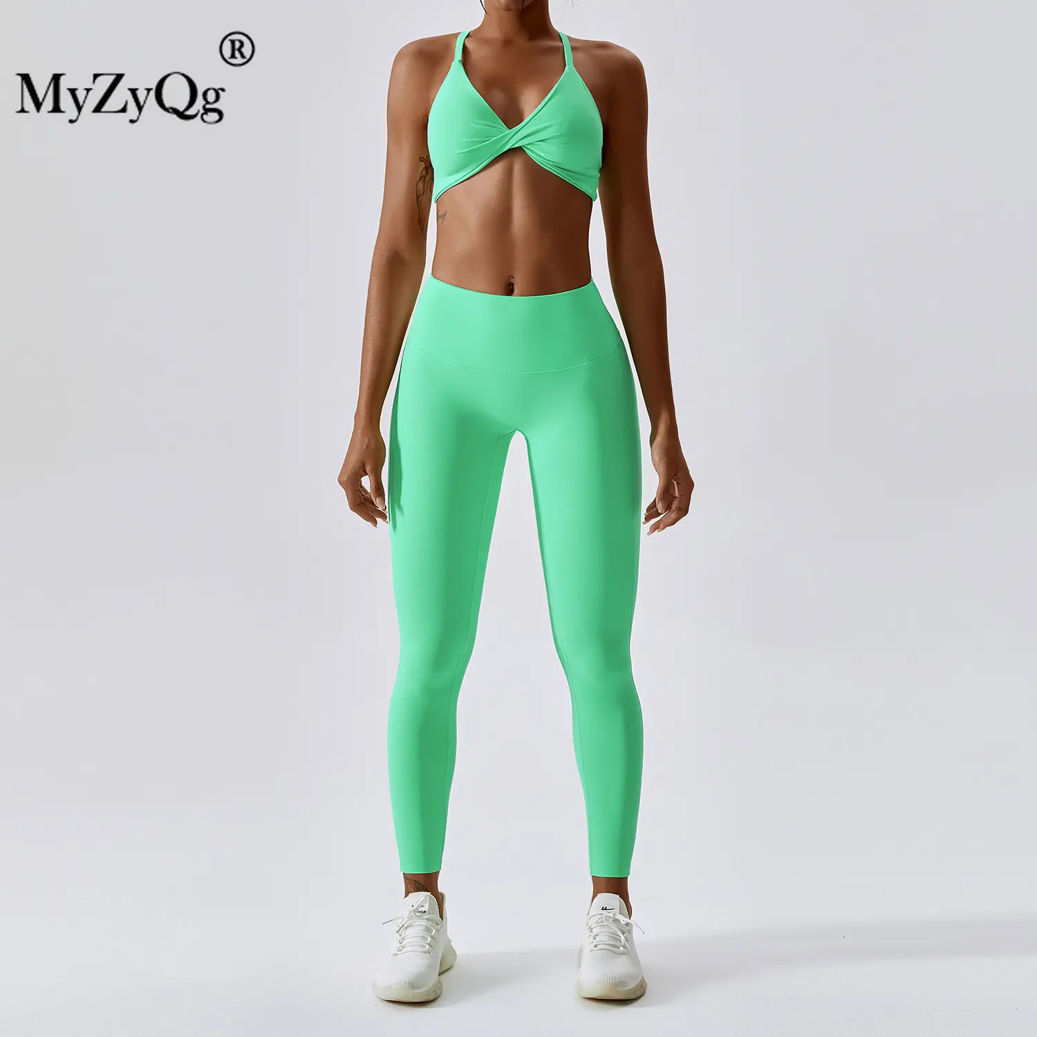 MyZyQg сильная поддержка женский спортивный комплект для йоги из двух частей