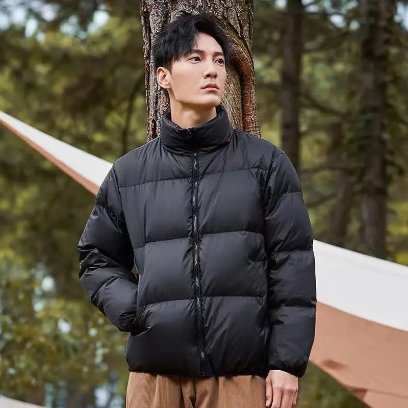 bomber jacket men clothes men's trend stand-up collar coat youth bread clothing loose warm cotton-padded jacket men's wear