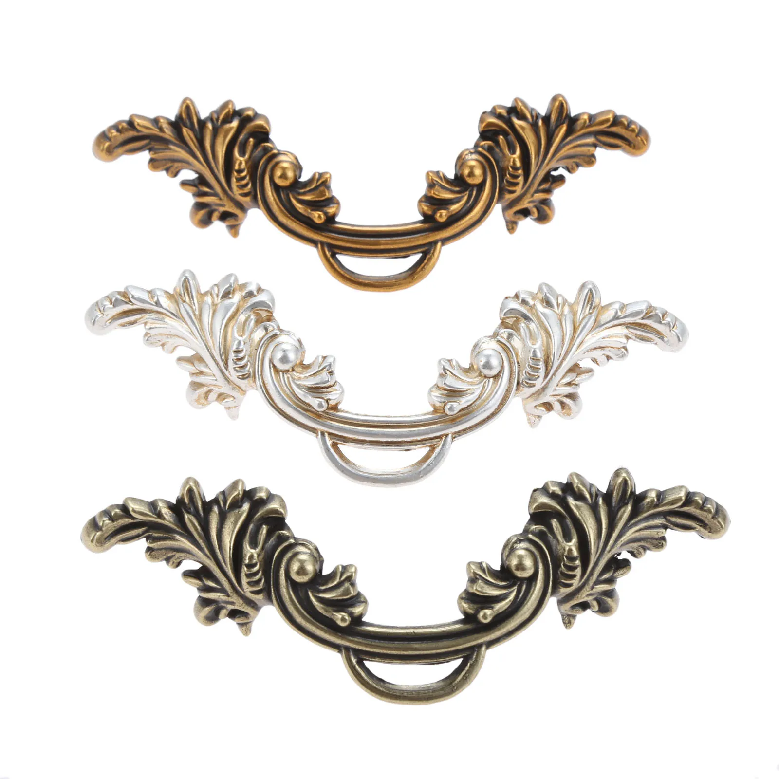 

1Pc Antique Zinc Alloy Pull Handle 135mm*45mm Cabinet Drawer Handle Wardrobe Pull Furniture Handle Home Decor Hardware Durable