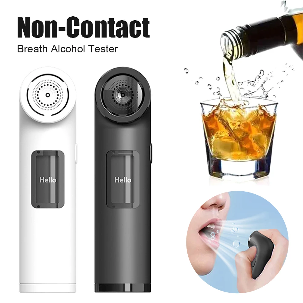 

Professional Breathalyzer Rechargeable Portable Breath Alcohol Tester Light & Sound Accurate With LCD Display 3 Color Indicator