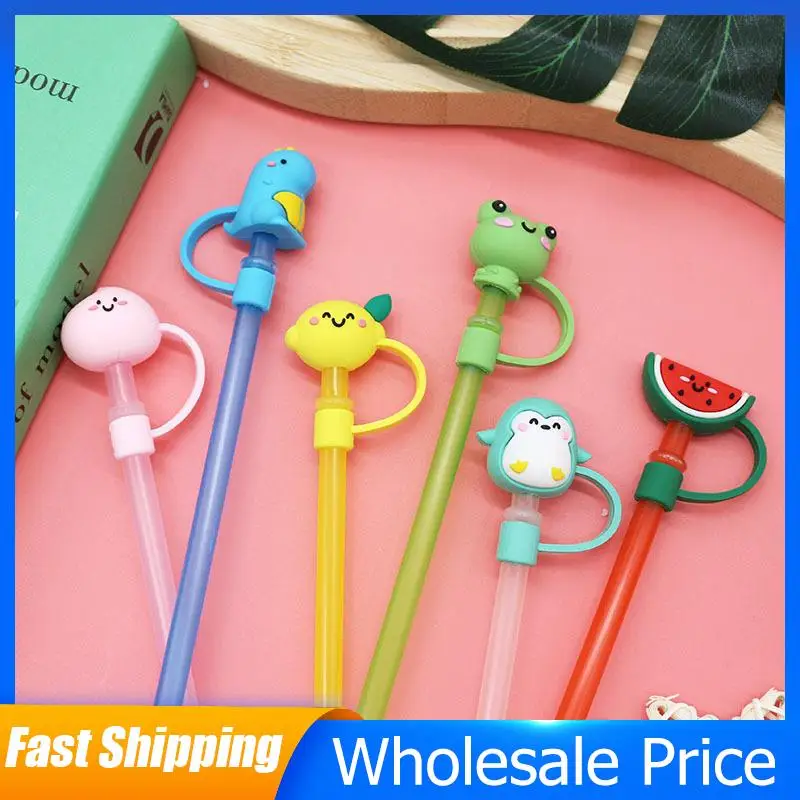 

1PC Reusable Dust-proof Splash Proof Drinking Dust Cap Cartoon Silicone Straw Plug Creative Cup Accessories Straw Sealing Tools