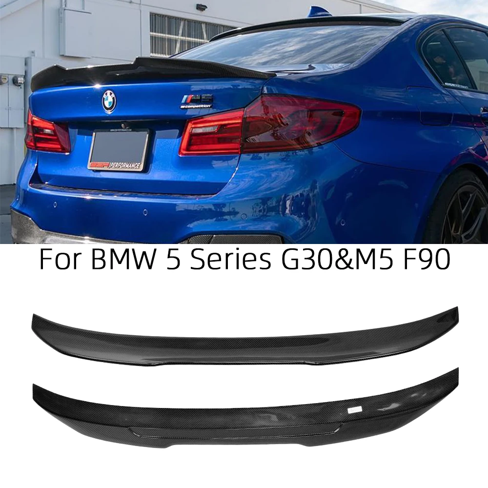 For BMW 5 Series G30 G38&M5 F90 PSM/P/M4/CS/M5/DA Style Carbon fiber Rear Spoiler Trunk wing 2016-2023 images - 6