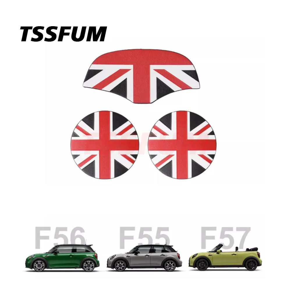 Фото Кожаная подушка для автомобильной чашки Union Jack, подставка для хранения канавки для Mini Cooper S JCW F55 F56 F57, автомобильный нескользящий коврик, аксессуары №2