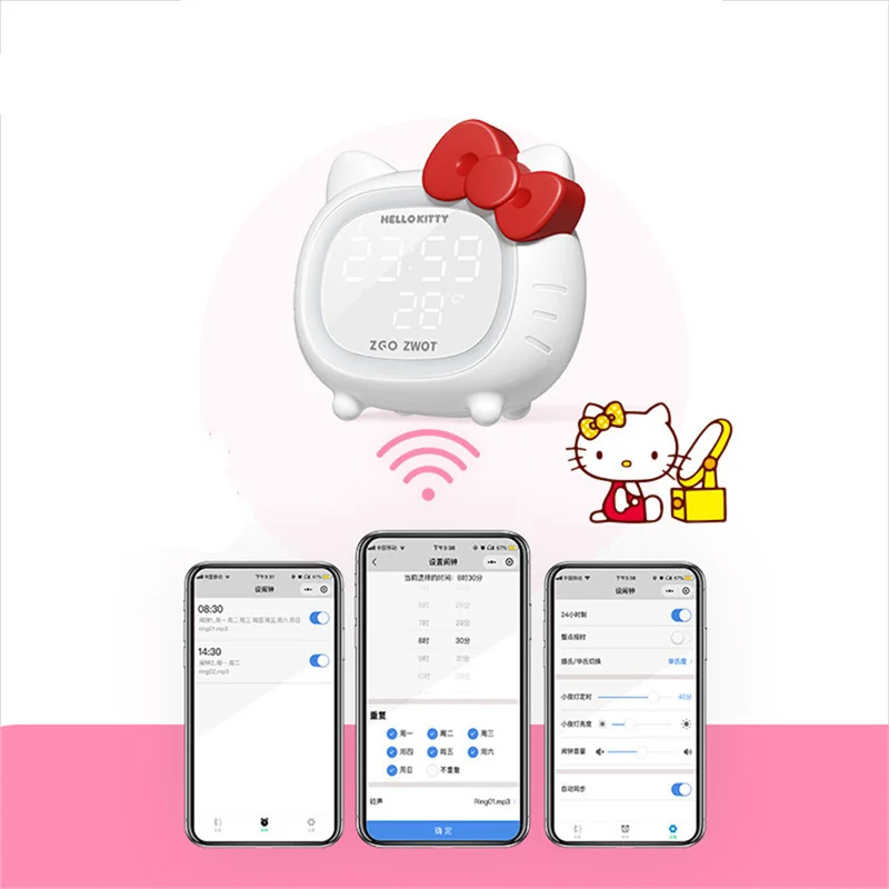 Sanrio оригинальный Bluetooth-динамик Hello Kitty украшение для спальни детский умный