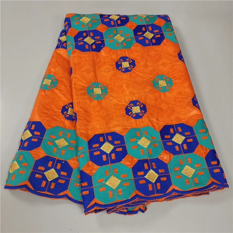 

5 Yards New Arrival African Bazin Riche Fabric With Beads Embroidery Lace Dress High Quality Clothing Material Nigerian 9L051901