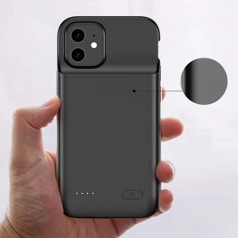 Внешний аккумулятор с зажимом для задней панели, беспроводное быстрое зарядное устройство, мягкий чехол для телефона, внешний аккумулятор, ультратонкий ударопрочный аккумулятор для IPhone 13 12