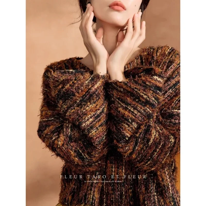 MiiiiX костюм во французском стиле ретро с круглым вырезом свободный шерстяной