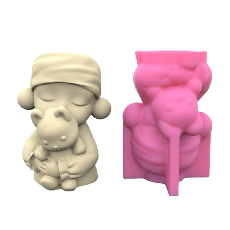 

Girl Head-Silicone Flower Pot Mold Concrete Candlestick Silicone Holder Mold Succulent Planter Cement Clay Drop shipping