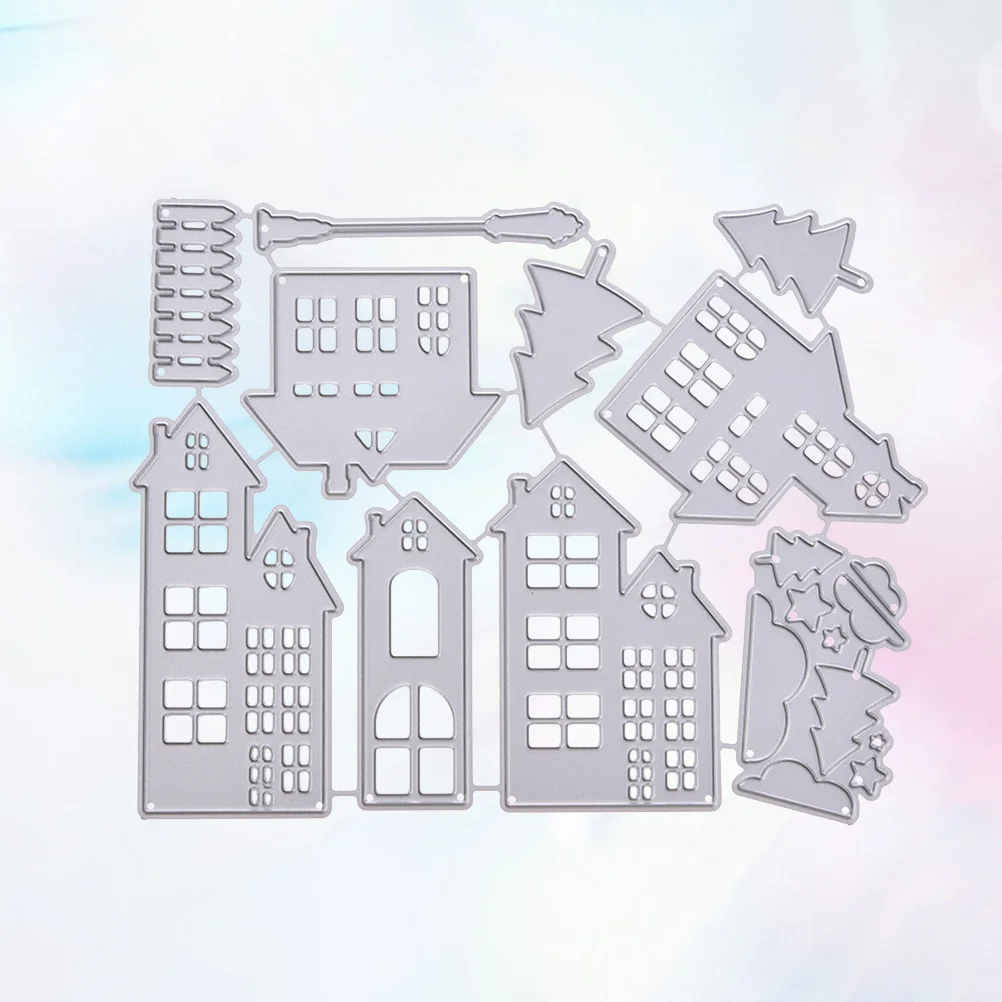 

Christmas House Cutting Cutting Embossing Moulds Alloy DIY Crafts Holiday Album Scrapbooking Cutting for Christmas Holiday Decor