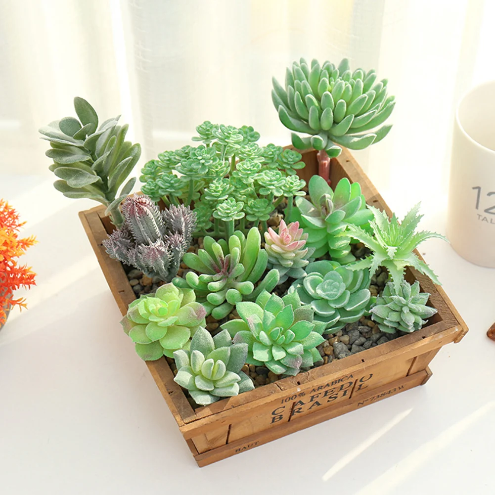 

Lovely Artificial Succulent Flowers Lotus Landscape Decorative Flower Mini Multicolor Fake Succulents Plant Garden Decoration