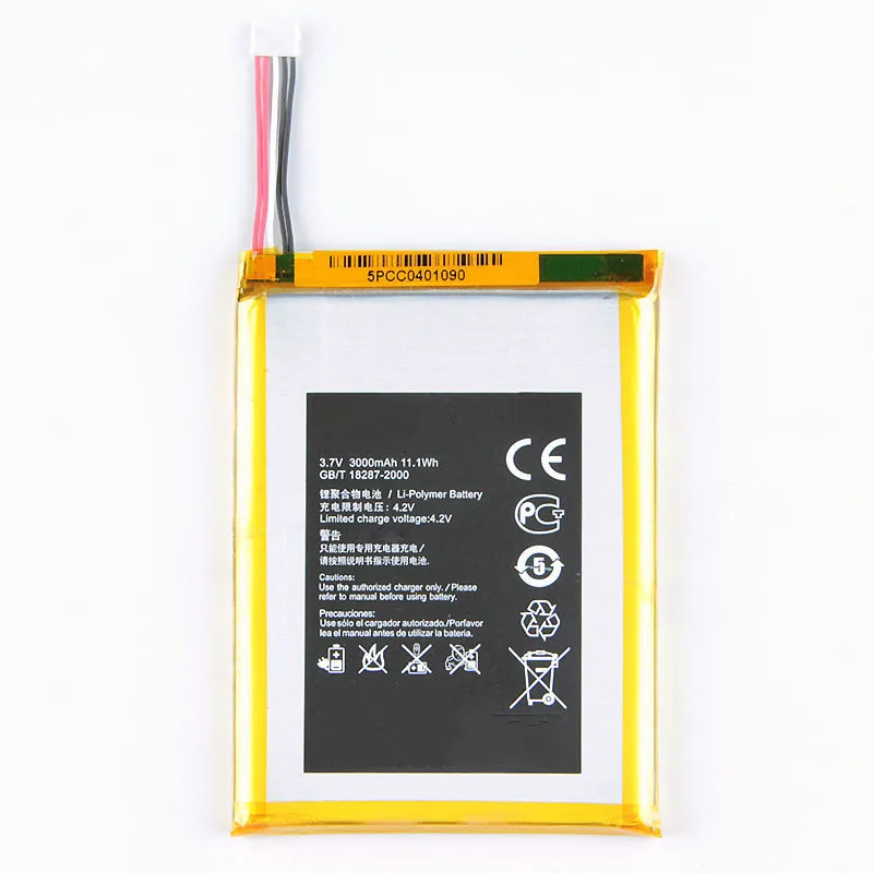 

100% новый аккумулятор 3000 мАч для Huawei Ascend P1