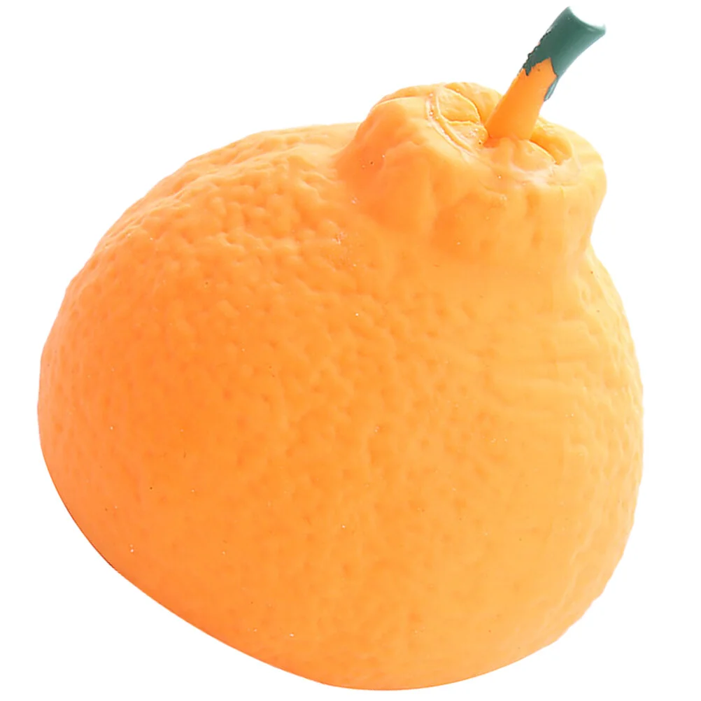 

Музыкальная мультяшная игрушка, детские игрушки, мягкие сжимаемые фрукты, оранжевые, ТПР, для детей