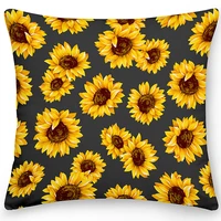 sunflower double side print polyester pillowcase home decor pillowcase car sofa cushion cover home decoration pillowcase 45x45cm