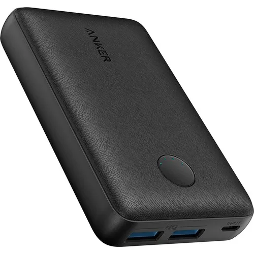 

Anker PowerCore Select 10000 mAh Portable Quick Charger-PowerIQ 12W + 10W Dual Output Powerbank-black-A1223