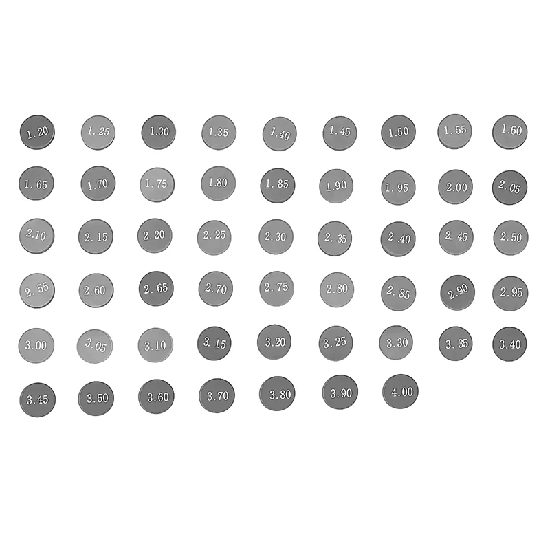 208 шт. мотоциклетные регулируемые прокладки клапана 9,48 мм, комплект 1,2 мм ~ 4,0 мм для Honda CRF250R Kawasaki KFX400 Suzuki LT-A700 Yamaha YFZ450 (art.: 3920d12331a3e) - 3920d12331a3e