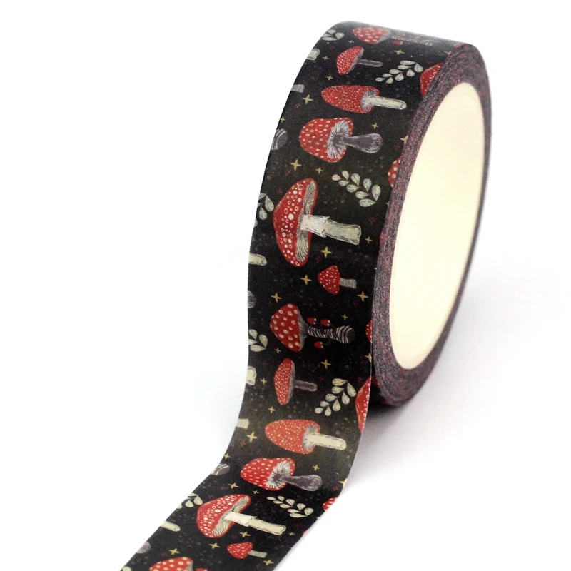 

GREATHOPE WASHI TAPE декоритивный скотч красный гриб бежевый лист