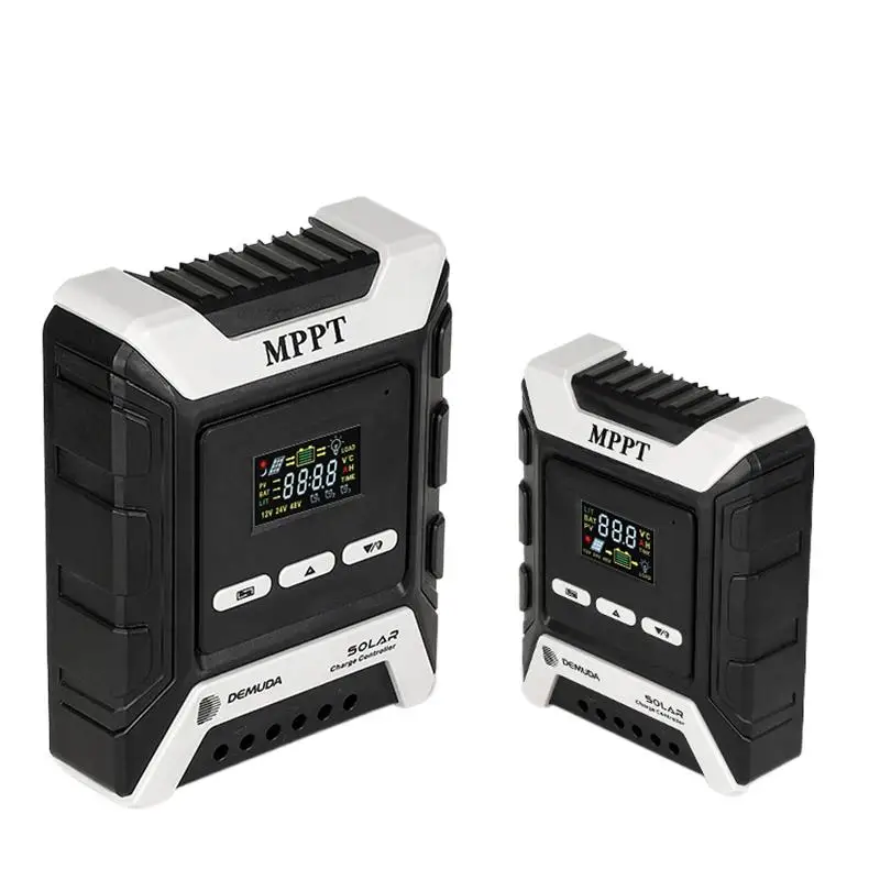 

MPPT Солнечный контроллер заряда PWM 80A 60A 50A 40A 30A Регулятор солнечной энергии 12V 24V 48V автоматический двойной USB ЖК-дисплей разрядник нагрузки