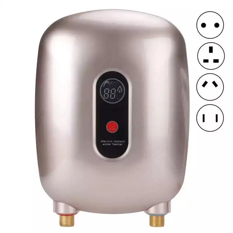 3000-3500WElectric Hot Water Heater Instant Water Heating Tankless Heater Temperature Control
